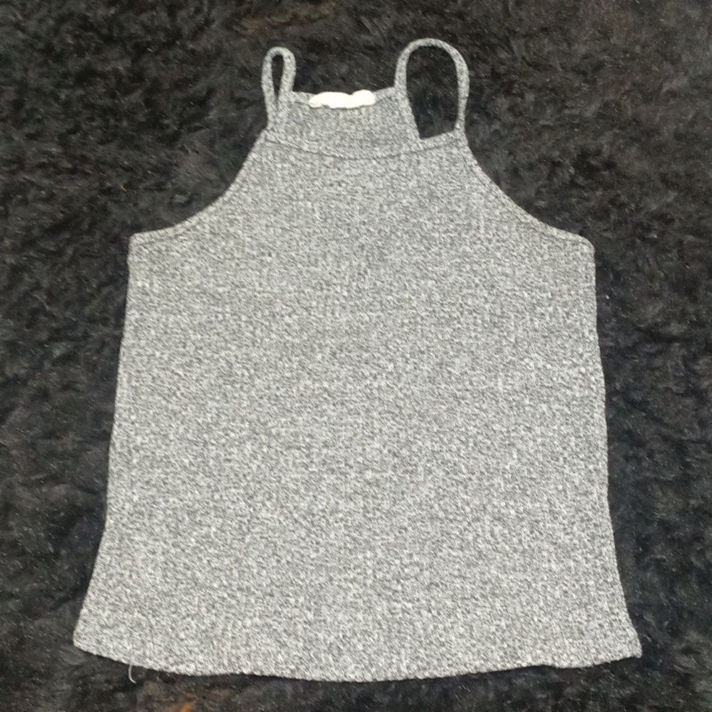 Gray Spaghetti crop top
